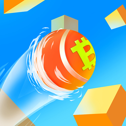 Bitcoin shooting ball icon