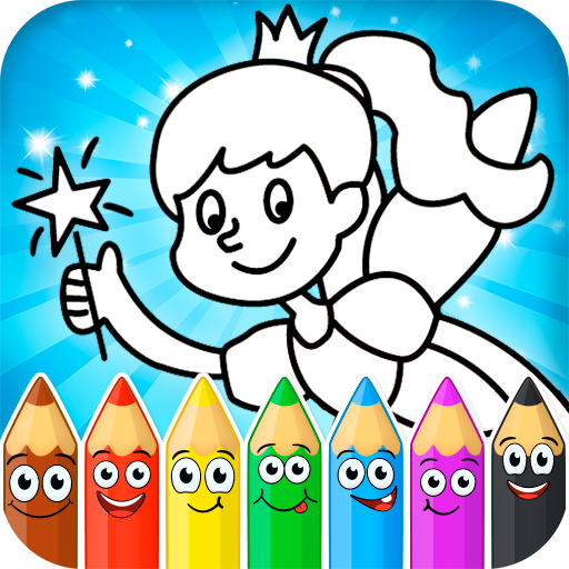 Princess coloring. icon