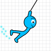 Stickman hook Swing happy icon
