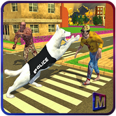 Police Dog vs Dead Zombie Warfare icon