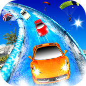 Water Slide Car Racing Stunts 2019 icon