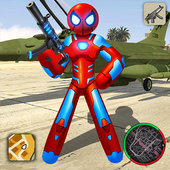 Iron Soider Stickman Rope Hero Gangstar War Crime icon