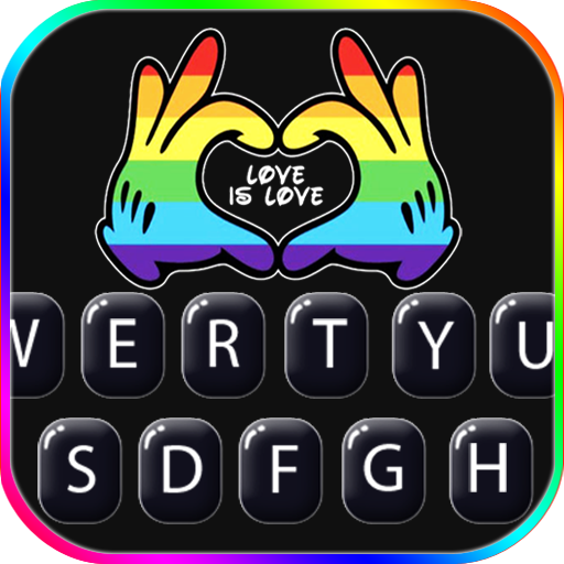 LGBTQ Heart Keyboard Background icon