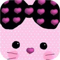 Pink Bowknot Cute Kitty Theme on 9Apps