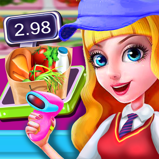 Cashier practice supermarket games-grocery game icon