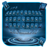 hacker geek keyboard computer dark blue net icon