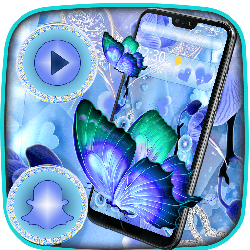 Blue Love Flower Theme icon