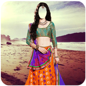 Woman Traditional Choli Photo Suit icon