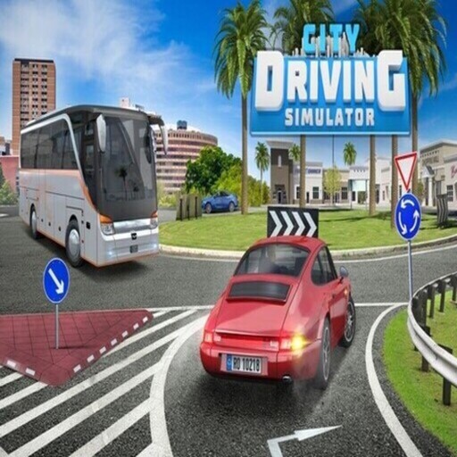 city car driving game icon