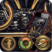 Harley-Davidson theme Metal materi theme icon