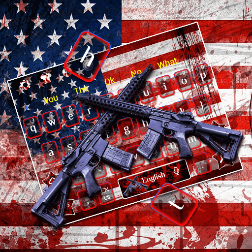 American Flag Guns Keyboard Theme icon