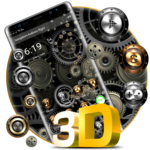 3D Machine Gear Technology Gravity Theme icon