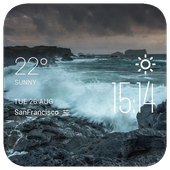 Fierce wind weather widget icon
