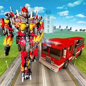 Robot Firefighter Truck Rescue City War icon