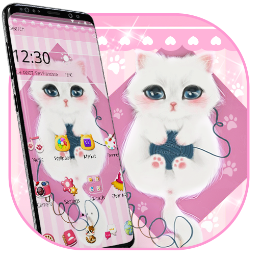 Pink Adorable Kitty Pet Theme icon