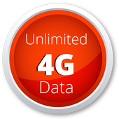 Unlimited 4G data أيقونة