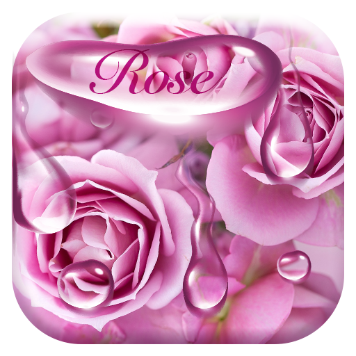 Rose waterdrops keyboard icon