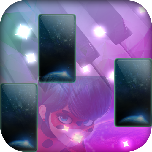 Piano Tiles Ladybug - Noir Game icon