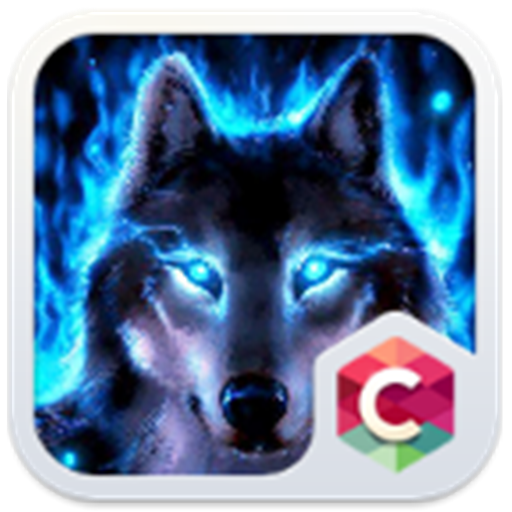 Wolf Blue Flames Theme Meizu icon