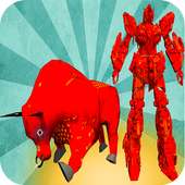 Angry Robot Bull Attack:Robot Fighting Bull Games