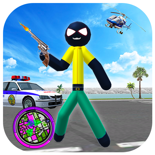 Stickman Rope Hero Fight - Vegas Crime Simulator icon