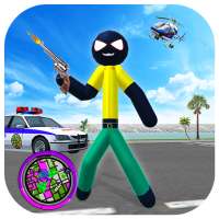 Stickman Rope Hero Fight - Vegas Crime Simulator
