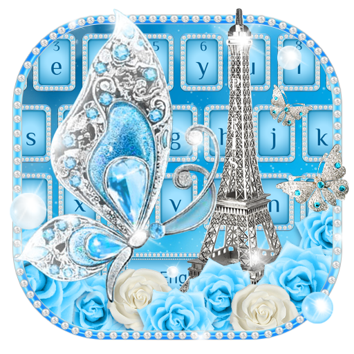 Teclado de diamante borboleta icon