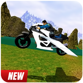 Flying Police Motorbike: Criminal Chase Rider Game icon