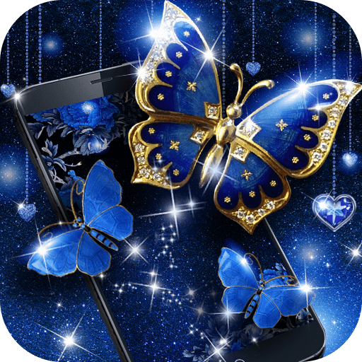 Shiny Blue Butterfly Theme icon