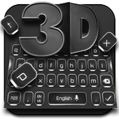 3D Matte Black Business Keyboard Theme أيقونة