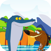 smart shark in adventure icon