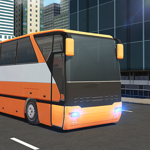 Modern City Coach Bus Driving icon