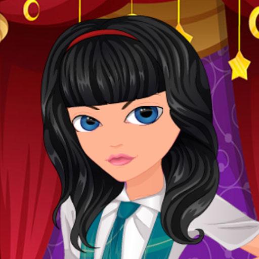 Lovely Girl dress up for party icon