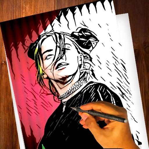 How  to draw billie eilish anime and amnga icon