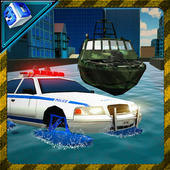 Sea Police Car - Boat Chase icon