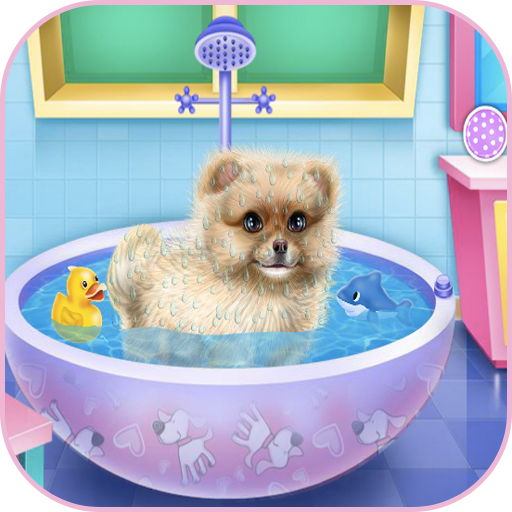 beautiful caring dog game icon