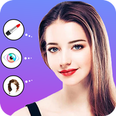 Beauty makeup Photo Camera, beauty plus, face edit icon