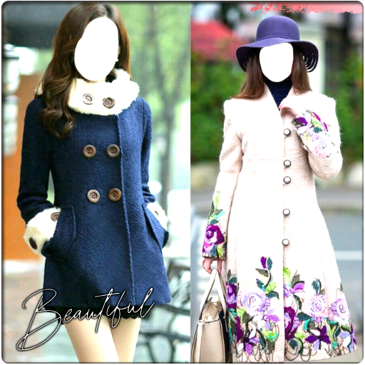Women Stylish Coat Photo Suit icon