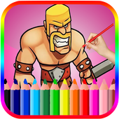 How to Draw  Clach of Clans Characters icon