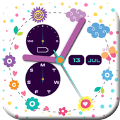 Cute Clock Widgets for Home Screen Live Wallpaper icon
