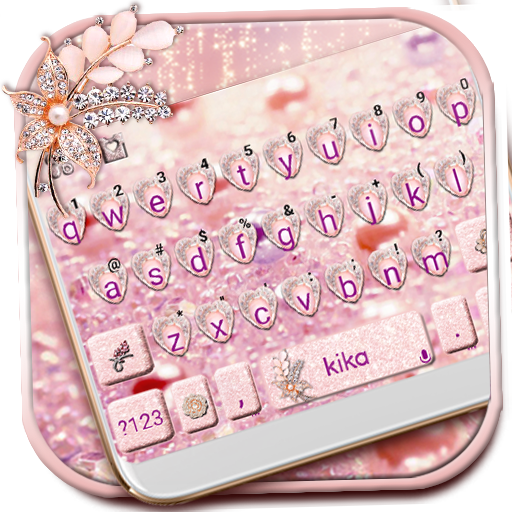 Nouveau thème de clavier Diamond Pearl Heart icon