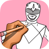 how to draw Power Rangers icon