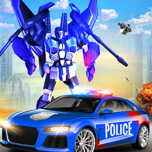 Grand Police Car Robot Transform Car Sim Game icon