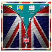 UK Flag Zipper Lock icon