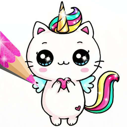 Surprise Kawaii Glitter Coloring Pages icon