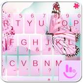 Tema del Teclado Mariposa rosa on 9Apps