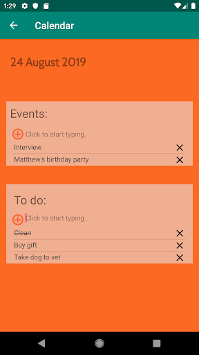 My Calendar screenshot 2