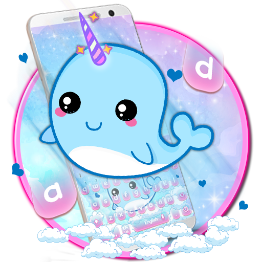 Youthful Unicorn whale Keyboard Theme icon