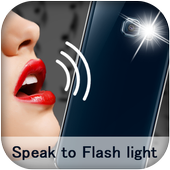 Speak to flash light icon
