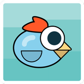 Crazy bird icon